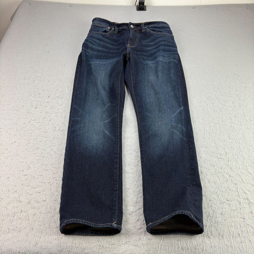 J Crew Jeans Men 34x30 (30x28) Blue 250 Skinny Fit Stretch Kurabo Japanese Denim